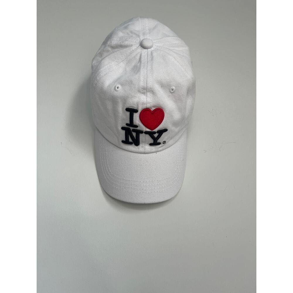 I Love NY‎ White Embroidered Baseball Hat Unisex Adjustable Cap Souvenir